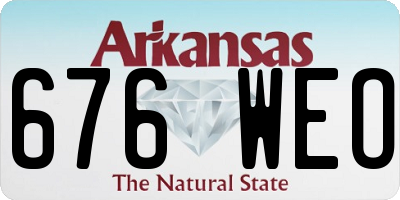 AR license plate 676WEO