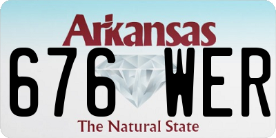 AR license plate 676WER