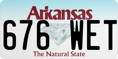 AR license plate 676WET