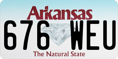 AR license plate 676WEU