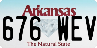 AR license plate 676WEV