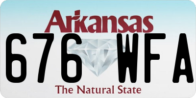 AR license plate 676WFA
