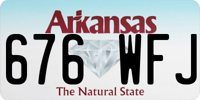 AR license plate 676WFJ