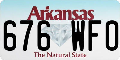 AR license plate 676WFO