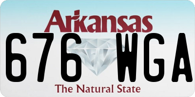 AR license plate 676WGA