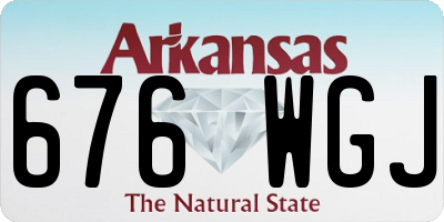 AR license plate 676WGJ