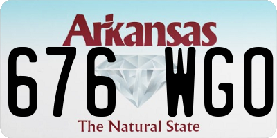 AR license plate 676WGO