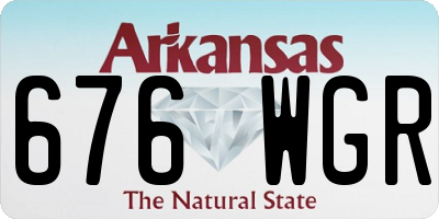 AR license plate 676WGR