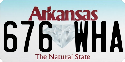 AR license plate 676WHA