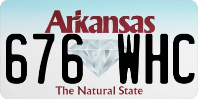 AR license plate 676WHC