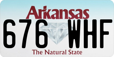 AR license plate 676WHF