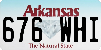 AR license plate 676WHI