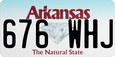 AR license plate 676WHJ
