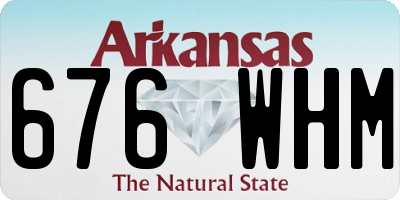AR license plate 676WHM
