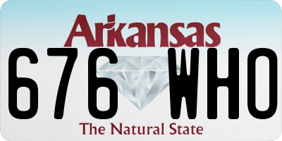 AR license plate 676WHO