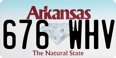 AR license plate 676WHV