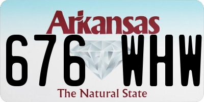 AR license plate 676WHW