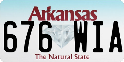 AR license plate 676WIA