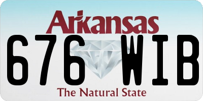 AR license plate 676WIB