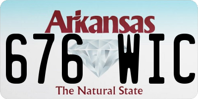 AR license plate 676WIC