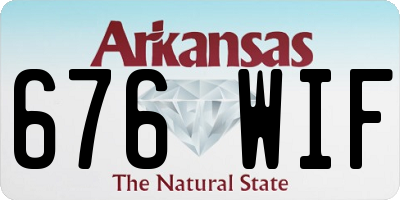 AR license plate 676WIF