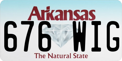 AR license plate 676WIG