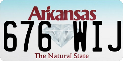 AR license plate 676WIJ
