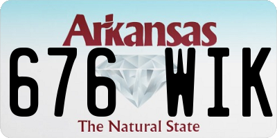 AR license plate 676WIK