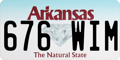 AR license plate 676WIM