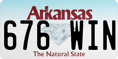 AR license plate 676WIN