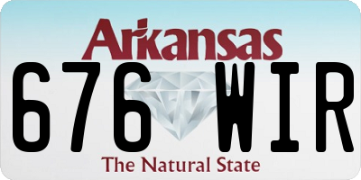 AR license plate 676WIR
