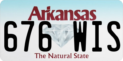 AR license plate 676WIS