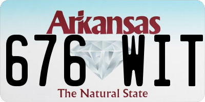 AR license plate 676WIT