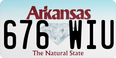AR license plate 676WIU