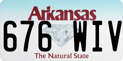 AR license plate 676WIV