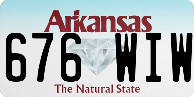 AR license plate 676WIW