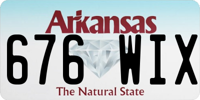 AR license plate 676WIX