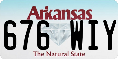 AR license plate 676WIY