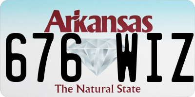 AR license plate 676WIZ