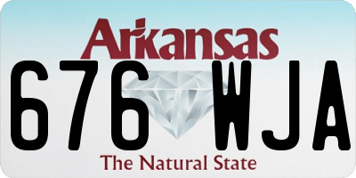 AR license plate 676WJA