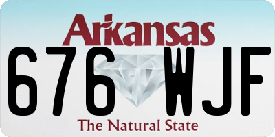 AR license plate 676WJF