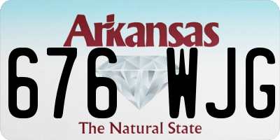 AR license plate 676WJG