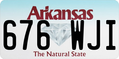 AR license plate 676WJI