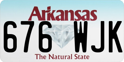 AR license plate 676WJK