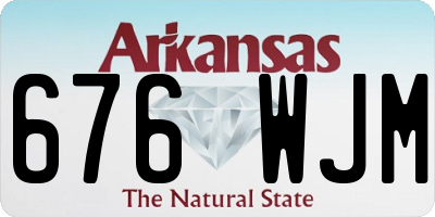 AR license plate 676WJM