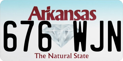 AR license plate 676WJN