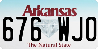 AR license plate 676WJO