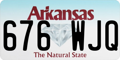 AR license plate 676WJQ