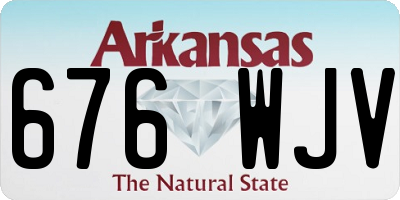 AR license plate 676WJV