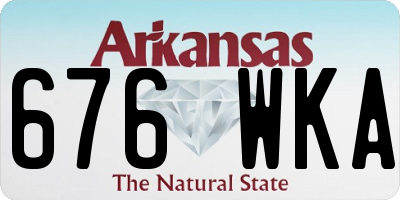 AR license plate 676WKA